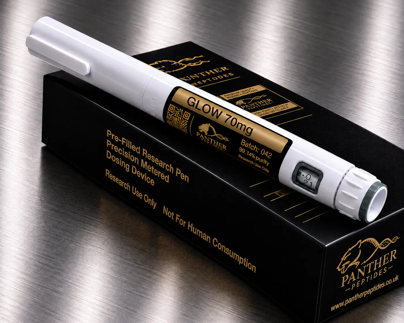 GLOW 70mg Disposable Research Pen GLOW 70mg disposable research pen by Panther Peptides